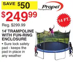 Dunham's Sports PROPEL TRAMPOLINES 14' TRAMPOLINE WITH FUN-RING ENCLOSURE offer