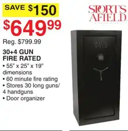 Dunham's Sports SPORTS AFIELD 30+4 GUN FIRE RATED offer