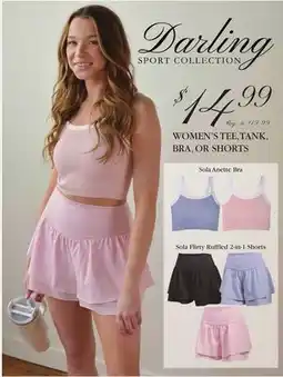 Dunham's Sports WOMEN'S TEE, TANK, BRA, OR SHORTS offer