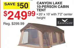 Dunham's Sports EAGLES CAMP CANYON LAKE 10-PERSON CABIN TENT offer