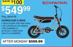 Dunham's Sports SCHWINN HURRICANE E-BIKE offer