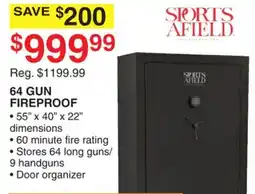 Dunham's Sports SPORTS AFIELD 64 GUN FIREPROOF offer