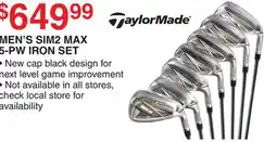 Dunham's Sports TAYLORMADE MEN'S SIM2 MAX 5-PW IRON SET offer