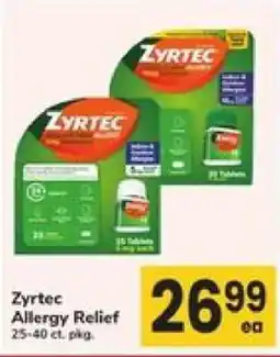 Safeway Zyrtec Allergy Relief offer