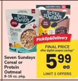 Safeway Seven Sundays Cereal or Protein Oatmeal offer