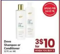 Safeway Dove Shampoo or Conditioner offer