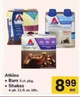 Safeway Atkins Bars/Shakes offer
