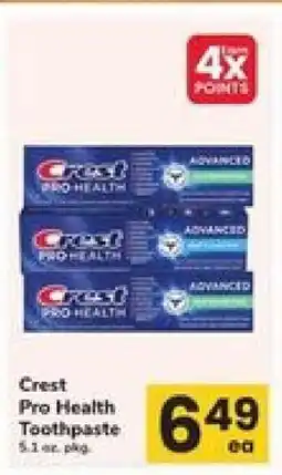Safeway Crest Pro-Health Toothpaste offer