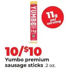 Hy-Vee Yumbo premium sausage sticks offer