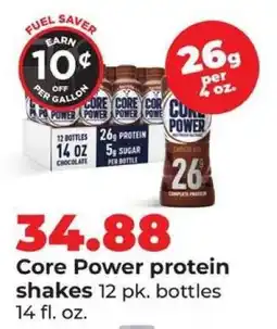 Hy-Vee Core Power protein shakes offer