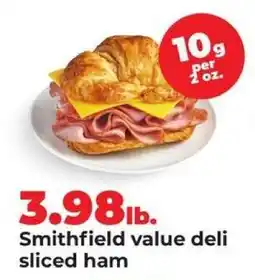 Hy-Vee Smithfield value deli sliced ham offer