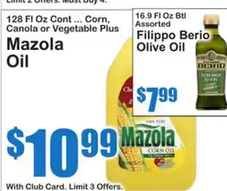 SuperFresh Mazola Oil, Filippo Berio Olive Oil offer