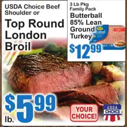 SuperFresh USDA Choice Beef Shoulder or Top Round London Broil offer