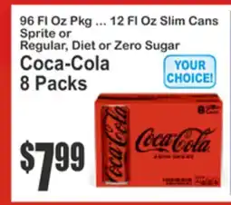 SuperFresh 96 Fl Oz Pkg ... 12 Fl Oz Slim Cans Sprite or Regular, Diet or Zero Sugar Coca-Cola 8 Packs offer