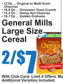 SuperFresh General Mills Large Size Cereal offer