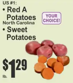 SuperFresh US #1: Red A Potatoes North Carolina Sweet Potatoes offer