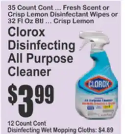 SuperFresh Clorox Disinfecting All Purpose Cleaner offer