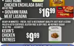 SuperFresh • TAKE HOME CHICKEN ENCHILADA BAKE 40 OZ PKG • GIOVANNI RANA MEAT LASAGNA offer