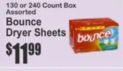 SuperFresh 130 or 240 Count Box Assorted Bounce Dryer Sheets offer
