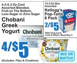 SuperFresh Chobani Greek Yogurt, Kellogg's Pop-Tarts offer