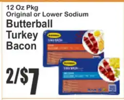 SuperFresh Original or Lower Sodium Butterball Turkey Bacon offer