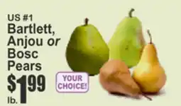 SuperFresh US #1 Bartlett, Anjou or Bosc Pears offer