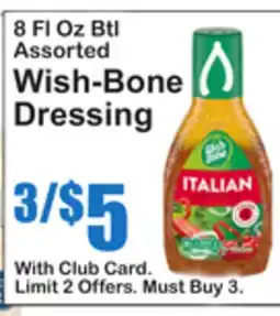 SuperFresh 8 FL Oz Btl Assorted Wish-Bone Dressing offer