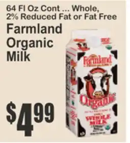SuperFresh 64 FL Oz Cont ... Whole, 2% Reduced Fat or Fat Free Farmland Organic Milk offer