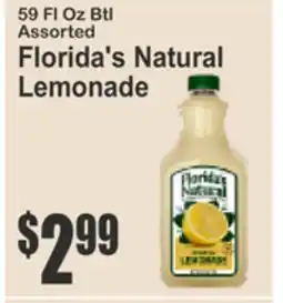 SuperFresh 59 Fl Oz Btl Assorted Florida's Natural Lemonade offer