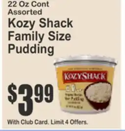 SuperFresh Kozy Shack Family Size Pudding offer