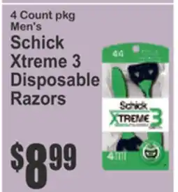 SuperFresh Men's Schick Xtreme 3 Disposable Razors offer