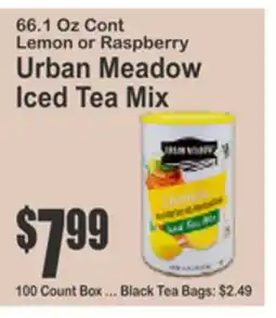 SuperFresh 66.1 Oz Cont Lemon or Raspberry Urban Meadow Iced Tea Mix offer