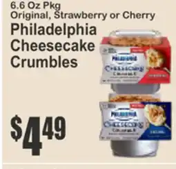 SuperFresh Original, Strawberry or Cherry Philadelphia Cheesecake Crumbles offer