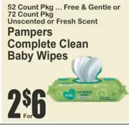 SuperFresh Pampers Complete Clean Baby Wipes offer
