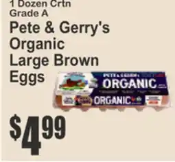 SuperFresh Pete & Gerry's Organic Large Brown Eggs offer