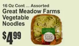 SuperFresh Assorted Great Meadow Farms Vegetable Noodles offer
