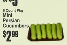 SuperFresh 6 Count Pkg Mini Persian Cucumbers offer