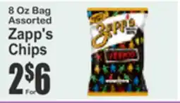 SuperFresh 8 Oz Bag Assorted Zapp's Chips offer