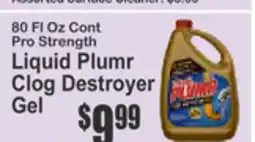 SuperFresh 80 FL OZ Cont Pro Strength Liquid Plumr Clog Destroyer Gel offer