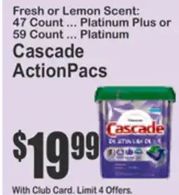 SuperFresh Cascade ActionPacs offer