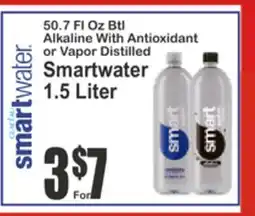SuperFresh Smartwater 50.7 Fl Oz Btl Alkaline With Antioxidant or Vapor Distilled offer