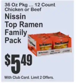 SuperFresh Nissin Top Ramen Family Pack offer
