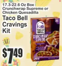 SuperFresh 17.3-22.6 Oz Box Crunchwrap Supreme or Chicken Quesadilla Taco Bell Cravings Kit offer