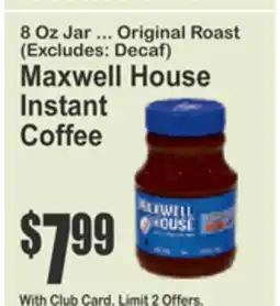 SuperFresh Maxwell House Instant Coffee offer