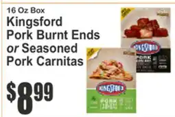 SuperFresh Kingsford Pork Burnt Ends or Seasoned Pork Carnitas offer