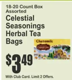 SuperFresh 18-20 Count Box Assorted Celestial Seasonings Herbal Tea Bags offer