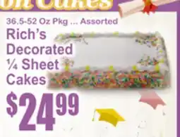 SuperFresh Rich's Decorated ¼ Sheet Cakes offer