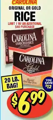 Western Beef CAROLINA ORIGINAL OR GOLD RICE offer