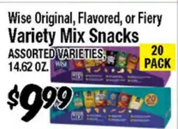 Western Beef Wise Original, Flavored, or Fiery Variety Mix Snacks offer