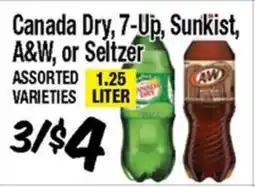 Western Beef Canada Dry, 7-Up, Sunkist, A&W, or Seltzer offer